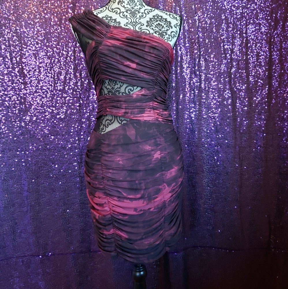 Purple and Black Dress